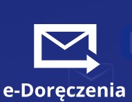 napis: e-doeczenia na niebieskim tle